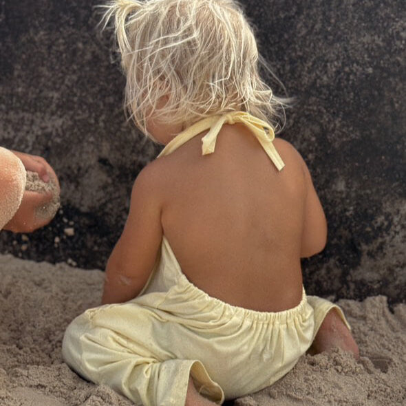 baby and toddler girl swimwear beach cover up lemon