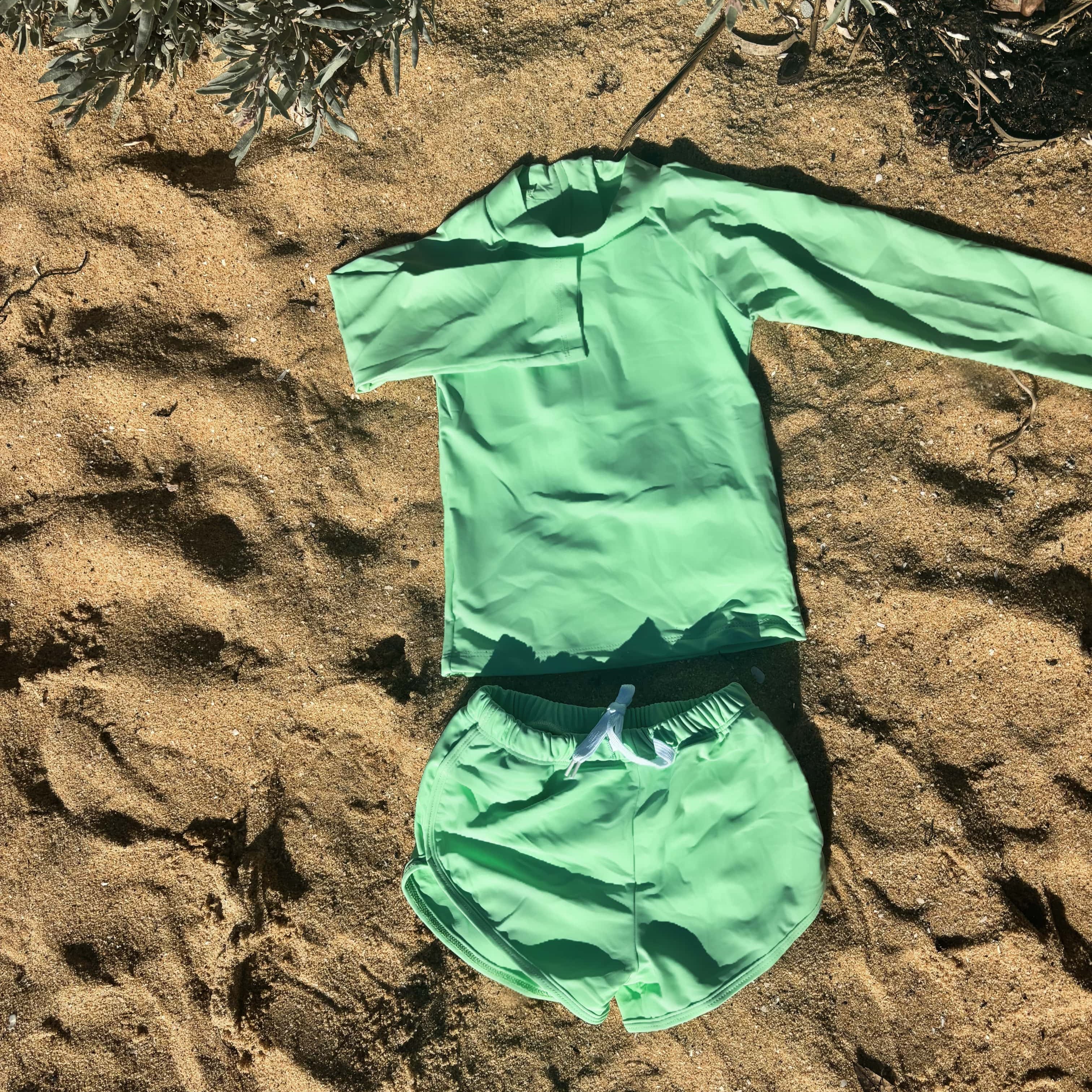 bright pastel green print