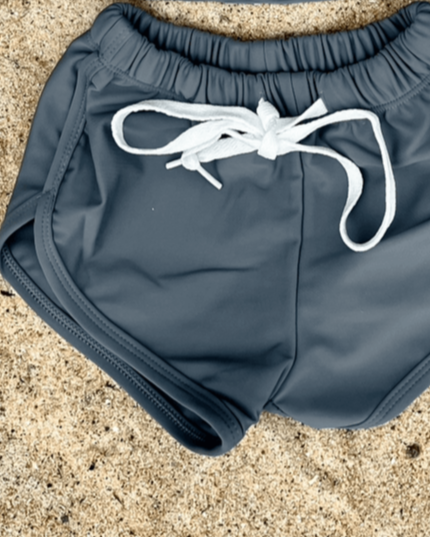 Baby, toddler and child swim trunk 70s style swim short in Navy boy