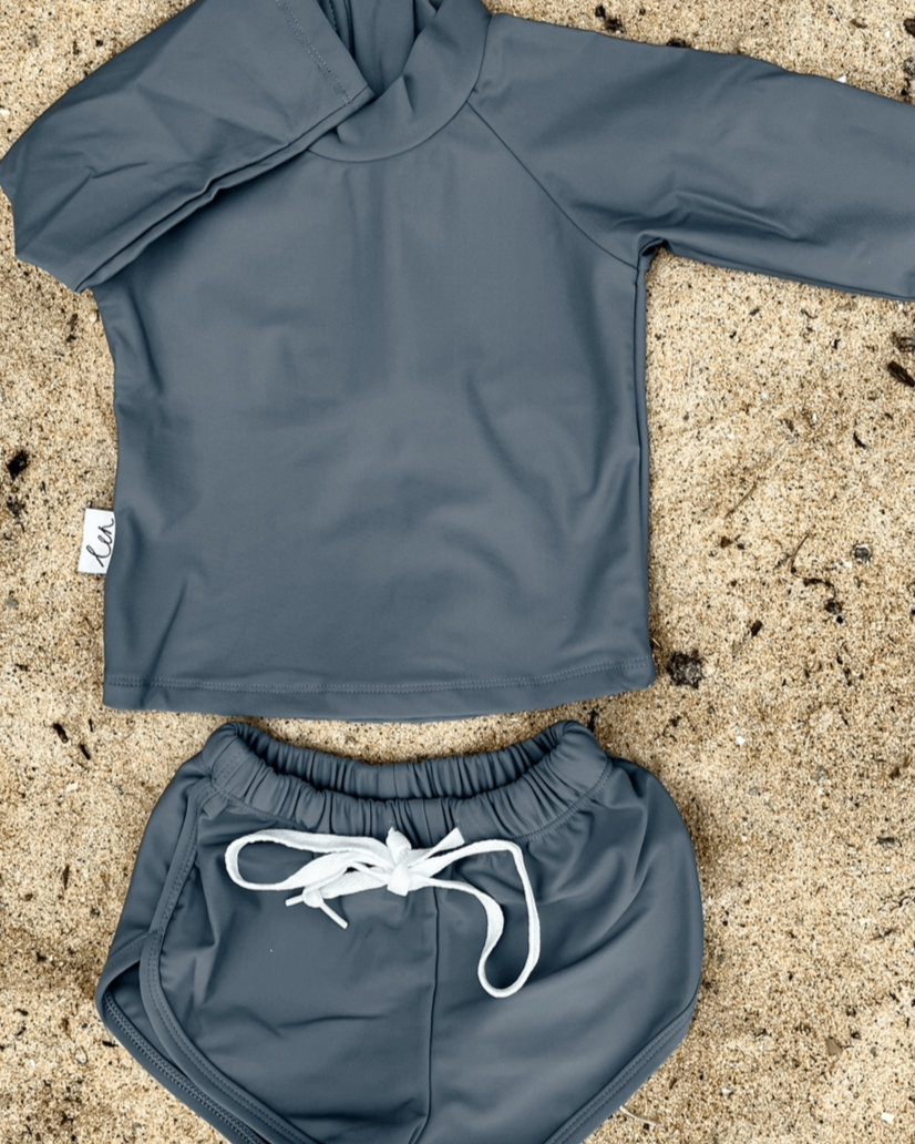 premium navy blue rash set for kids