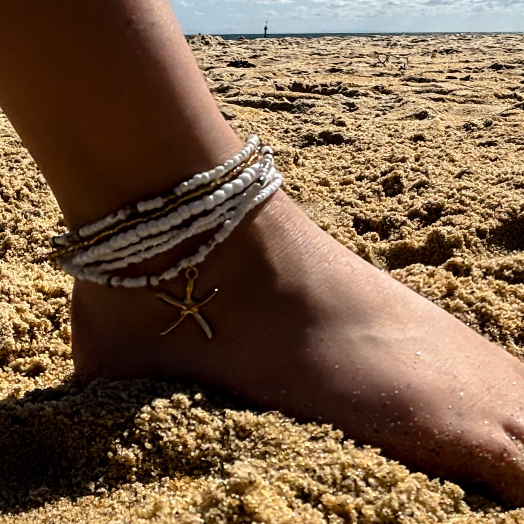 girls and women's anklet stack by Australian children's swimwear for infants label, Len Swimwear