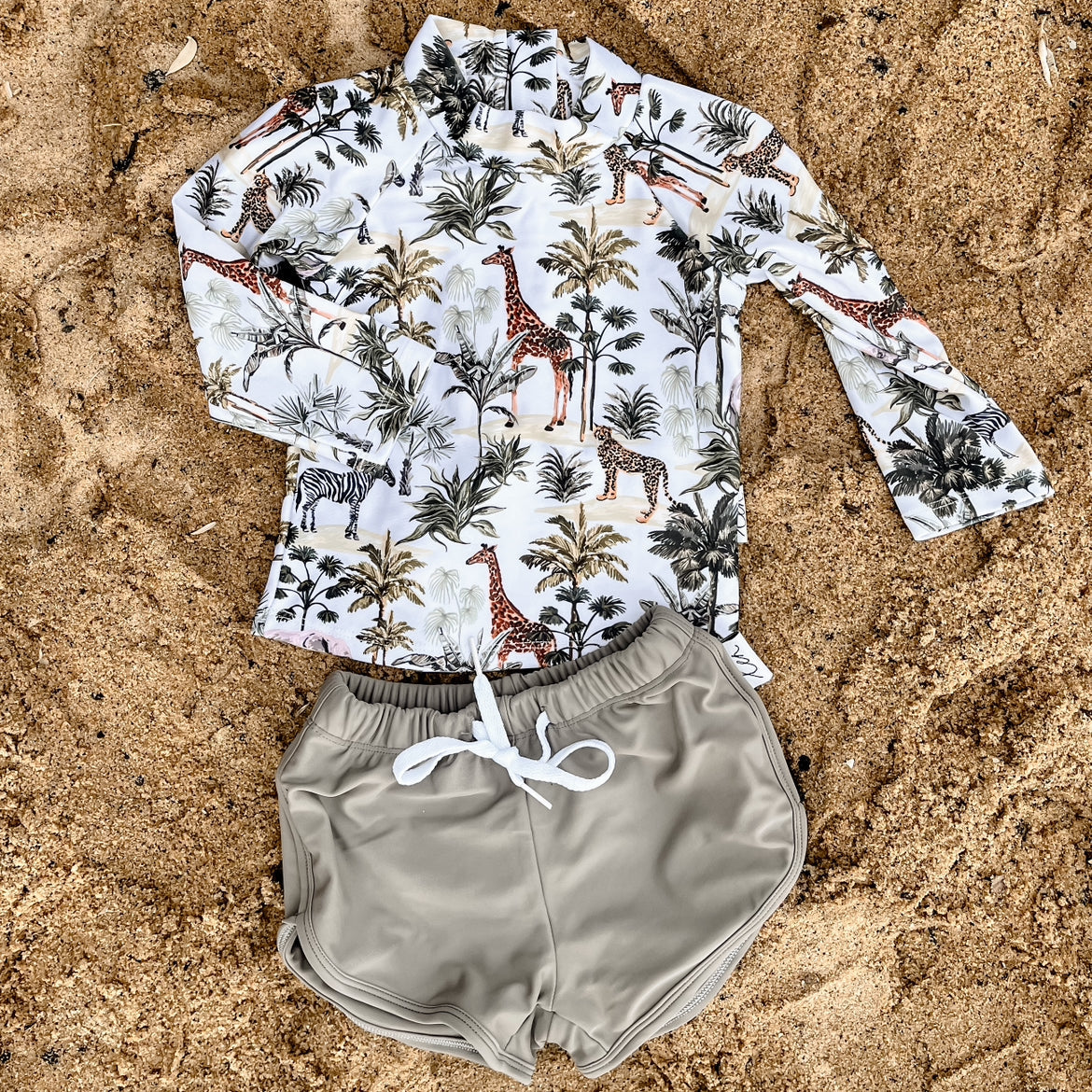 toddler and boys rash guard swim set top and short