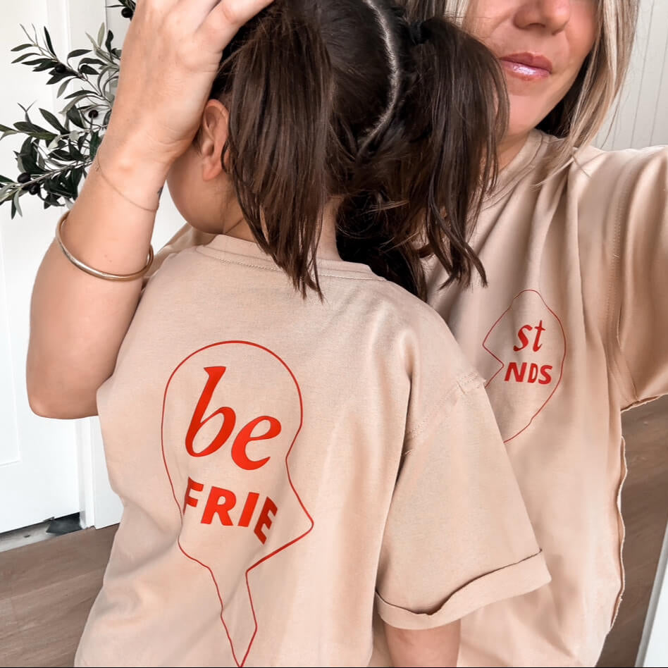 mum and daughter matching best friends t-shirt
