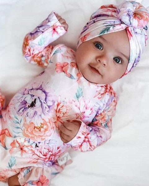 Newborn Baby Girls UPF50 OKEO TEK Nappy Change Swimsuit for