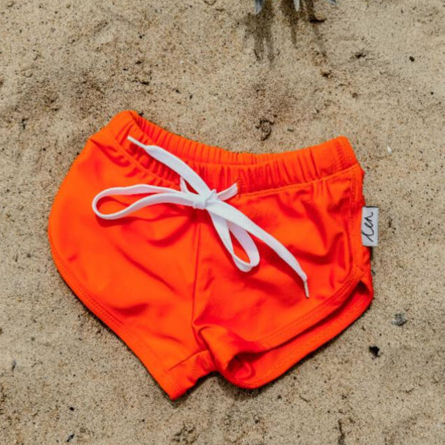 Bright kids swimwear neon baby and boys swimwear shorts